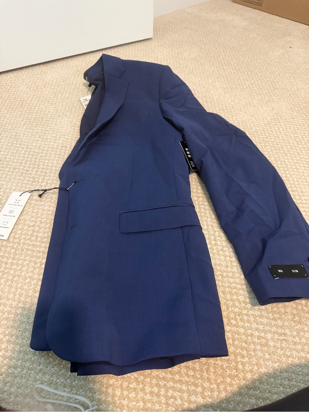 Express Men’s Royal Navy Blazer - Picture 2 of 2